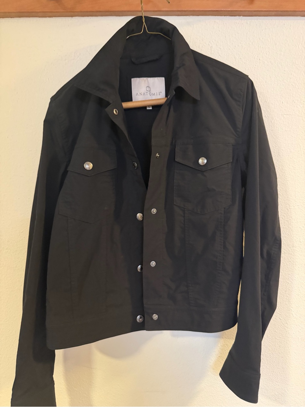 Anatomie Black Snap-Front Jean Jacket